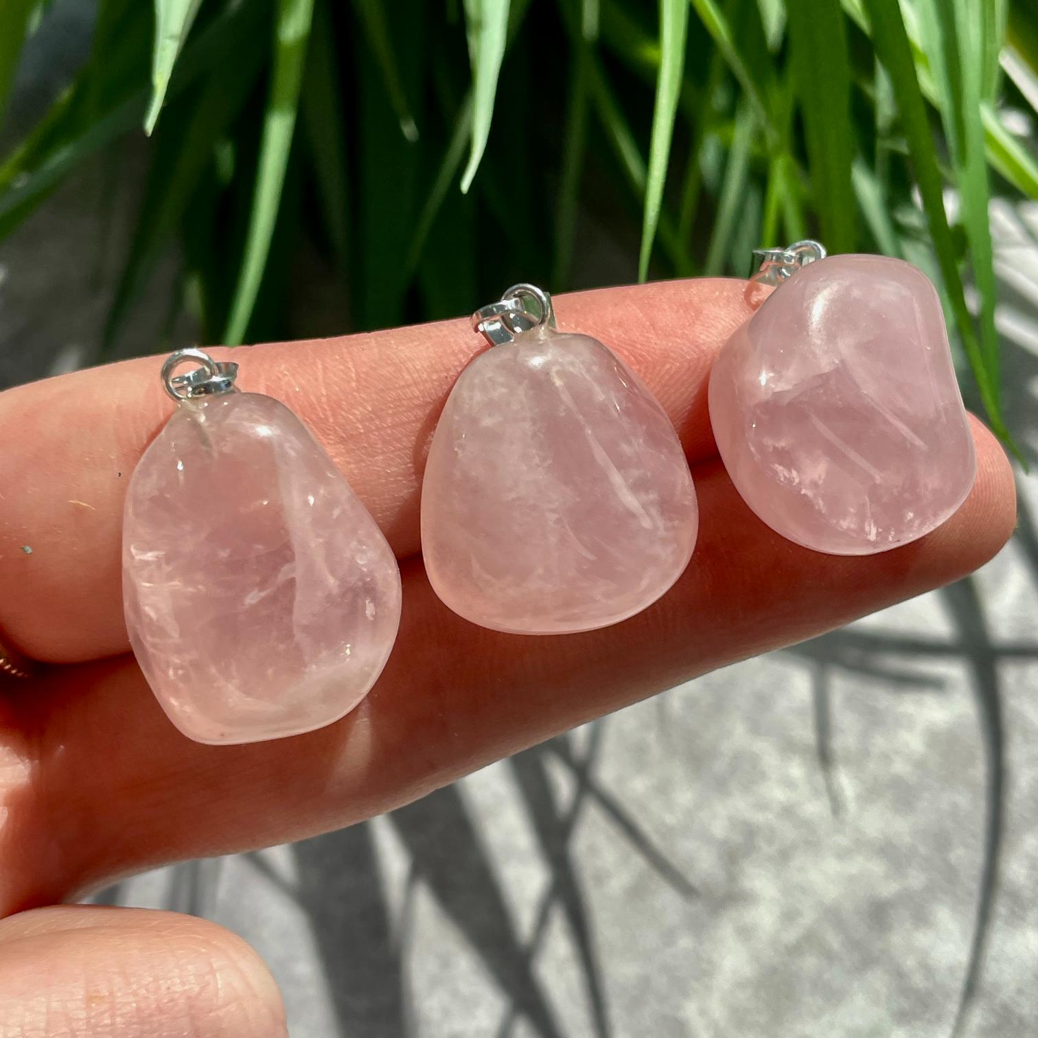 Tumbled Mini Pendant - Rose Quartz Tumbled Mini Pendant - Rose Quartz